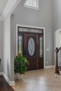 Double height foyer