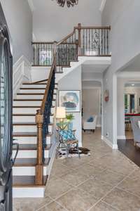 Foyer with double height ceiling