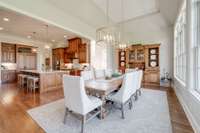 The tray ceiling and new lighting in the large breakfast room will adorn your casual meal times.