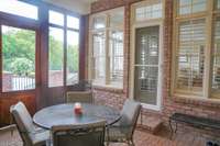 Screened-in porch, off of the sun room