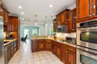 Granite coutertops and cabinets galore!