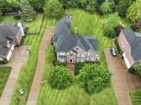 Drone view of property