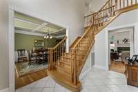 Foyer Entry looking into the Formal Dining Room & Den