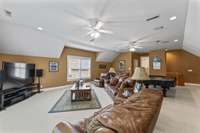 Enormous Family/Bonus Room stretching the length of a 3-car garage