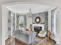 Cozy hearth room with a fireplace