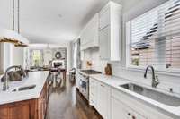 Ample counter & cabinet space in the kitchen