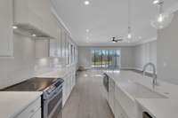 Second Level Kitchen, Living area, oversized balcony