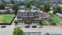 Drone shot from front of units.  In the Glenmary HOA, units 1-4 are on 5th Avenue and units 5-8 are behind.