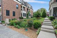 HOA common area; rain garden and green space.