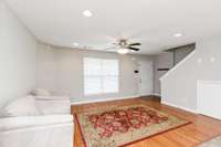 Another view of the living room from the dining room.