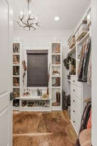 One of two walk in closets