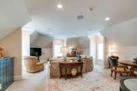 Extra large bonus room, great place to gather and relax.