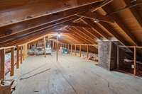 Floored Attic Space. Great for Storage!