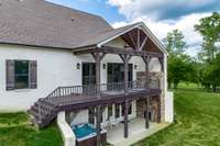 The Hot Tub brings the entertainment outside, along with 2 outdoor fireplaces, one on each level