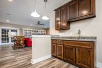 Kitchen area next to the Bonus room