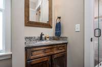 Separate bathroom sink in bedroom #3