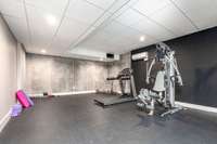 Ready to exercise?  Here's your home gym area