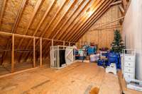 Floored Attic because one can't have too much storage area