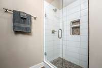 Tiled Shower in the Full bath