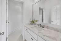 Private vanity of Jack-n-Jill bath.