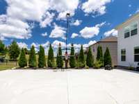 Basketball court in back yard