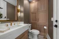 Powder room in guest house. Wow!