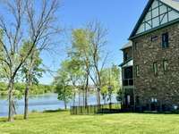 Minimal trees in the back yard allow for amazing lake views!