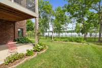 This patio opens from the walk-out basement and leads to a newly fenced-in back yard leading ot Old Hickory Lake and your boat! Plenty of room for a pool too!