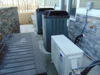 HVAC area with water and electric for service