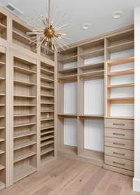 Example of closet trim out available to buyers with $15k credit from builder