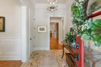 Entry way with herringbone laid brick pavers add charm and character as you enter