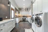 view of planning desk in laundry area