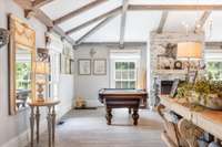 pool table in massive recreation room