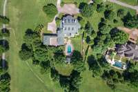 this drone view captures the expanse of the property very well