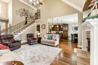 A large balustrade staircase leads to the upstairs, enhancing the room's grandeur. 3128 Landview Dr.   Murfreesboro, TN 37128