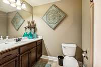 This third full bathroom features a single vanity and a combination shower-tub.3128 Landview Dr.   Murfreesboro, TN 37128