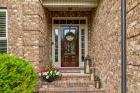 A stunning dark brown front door with sidelights makes a stunning entry point to this all brick home! 3128 Landview Dr.   Murfreesboro, TN 37128