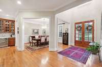 Butler's pantry conveniently located between kitchen and dining room