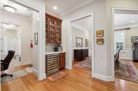 Beautiful cased openings from room to room and tall baseboards