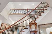 Stately curved staircase