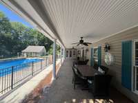 Additional view of back porch! All set up to add a hot tub!