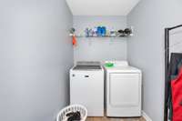 Laundry Room- linoleum flooring