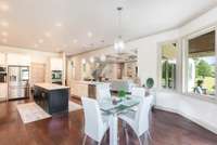 Dining nook outside the kitchen. What a great spot for family dinners.