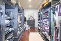 Massive walk in closet! Plenty of space for all of your clothes.