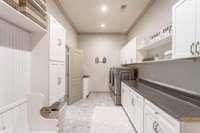 Spacious laundry room, what a great addition.