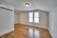 Second floor bedroom with oversized closet and private bath.