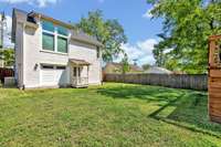 View of the detached DADU. Garage access from backyard. Driveway from front of home could easily connect through if desired.