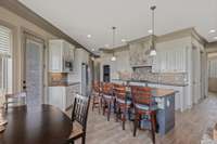 Breakfast nook and bar.