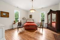 The second upstairs bedroom is also very large, with high ceilings and tons of natural light.