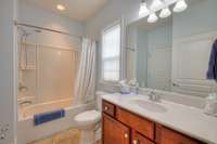 Guest bathroom with tub/shower combo